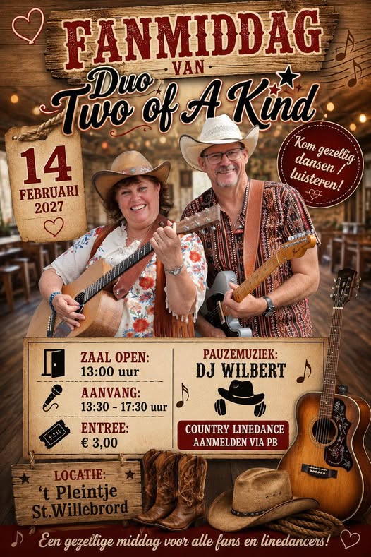 14 Febr Fan Clubdag Duo Two OF A Kind in ST Willebrord
